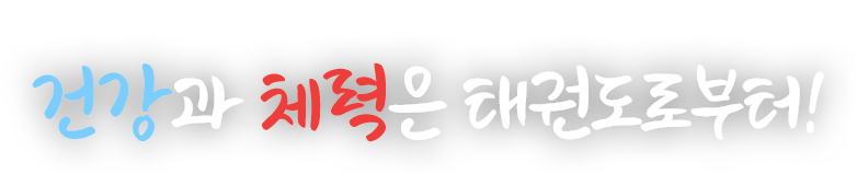 건강과 체력은 태권도로부터